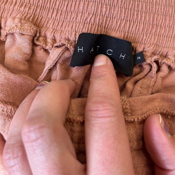 Hatch Venice Linen Blend Paper Bag Waist Pull On Pant sz 8-10 (Hatch 2) - Picture 8 of 15